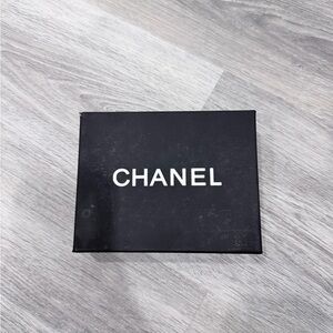 CHANEL Black Quilted Wallet with Silver Detail
